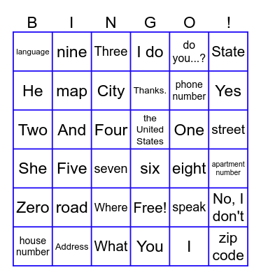 Unit 2 Review! Bingo Card