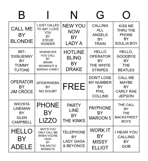 PICK UP THE F*CKING PHONE Bingo Card