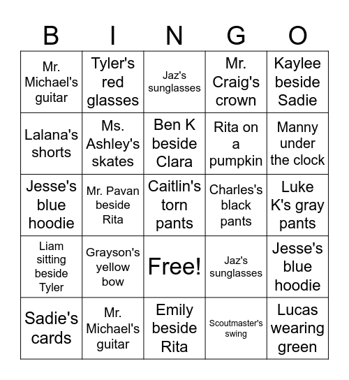 Scouting Through the Years #2 Bingo Card