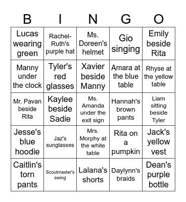 Scouting Through the Years Bingo Card