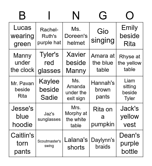 Scouting Through the Years Bingo Card