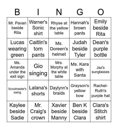 Scouting Through the Years 5 Bingo Card