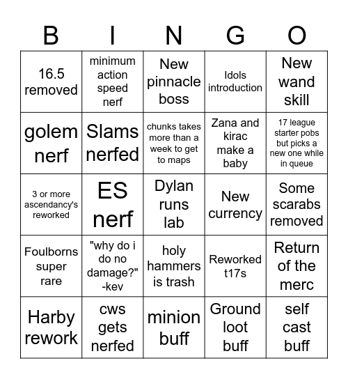 3.28 Bingo Card