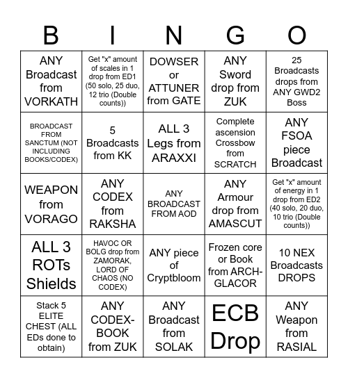 AOB2.0 Bingo Card