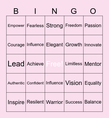 WOMEN'S DAY Bingo Card