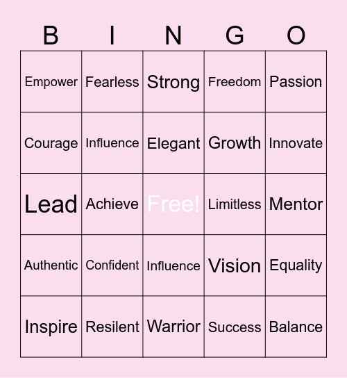 WOMEN'S DAY Bingo Card