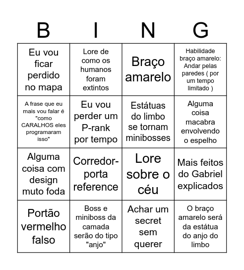 FRAUDE Bingo Card