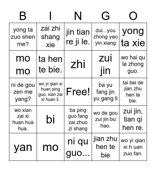 I3 Chapter 1 and 6 Combined Bingo Card