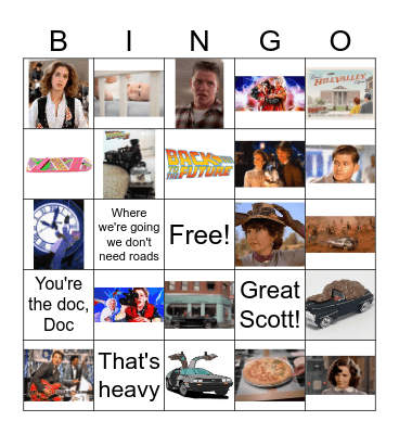 Back to the Future Bingo Card