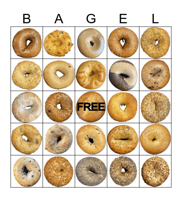 do you REALLY know your bagels? Bingo Card
