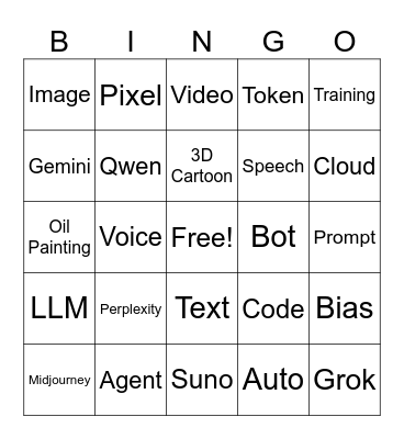 AI Bingo Card