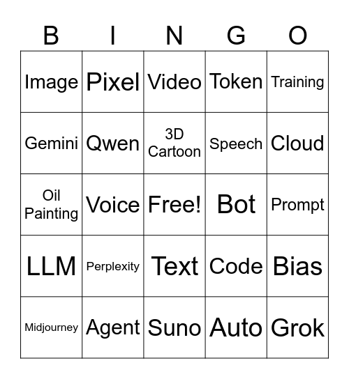 AI Bingo Card
