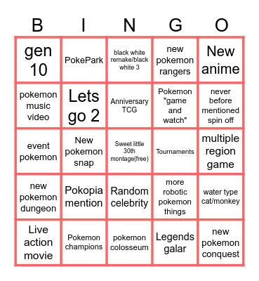 Pokemon day 2026-not including mobile games Bingo Card