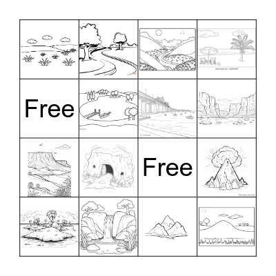Landforms Bingo Card