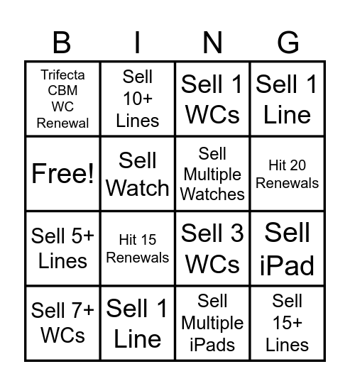 Team Gatherer Bingo Card