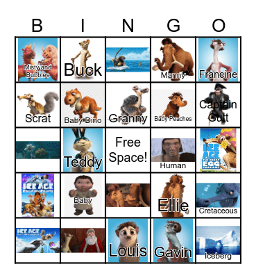 ICE AGE! Bingo Card