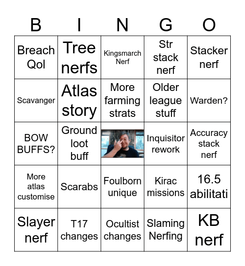 Poe Bingo Card