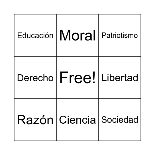 Bingo Hostosiano Bingo Card