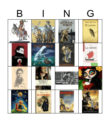 Loteria Literaria Bingo Card