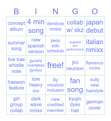 nmixx 2026 predictions Bingo Card