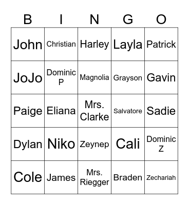 Get to Know You BINGO Card