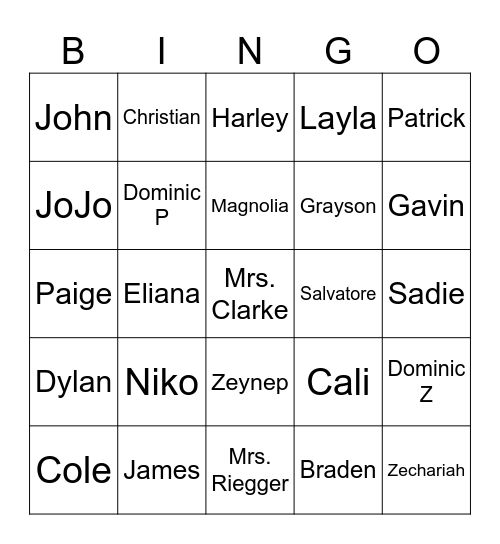 Get to Know You BINGO Card