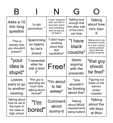 Mike at the TE Summit Bingo Card