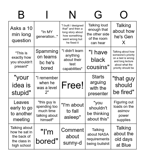 Mike at the TE Summit Bingo Card