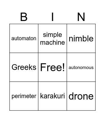 Science Comics Bingo Card