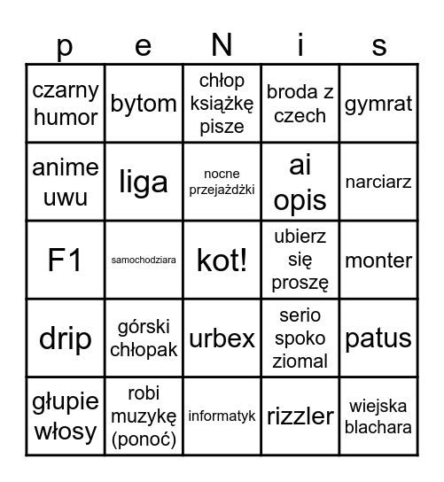 Bingo Edycja Trzecia Bingo Card