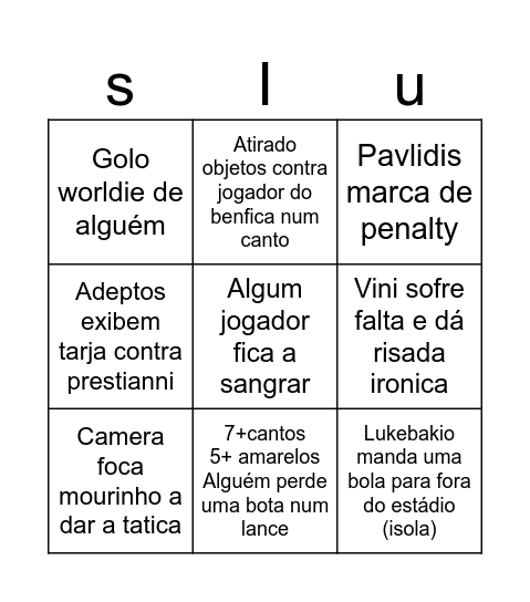 RIXA NO BERNABÉU Bingo Card