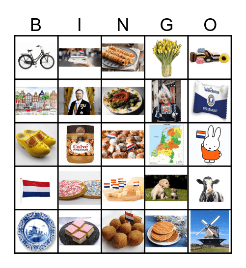 Holland Bingo Card