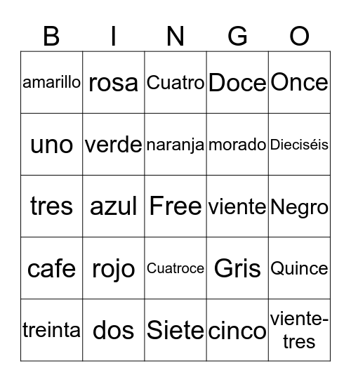 Bingo Game Yay! Bingo Card