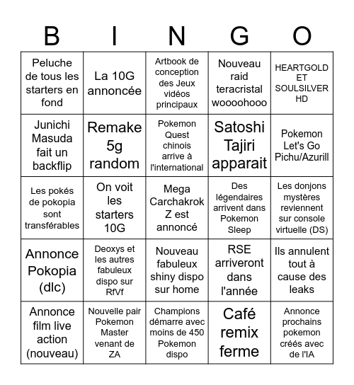 POKEMON DAY 2026 Bingo Card