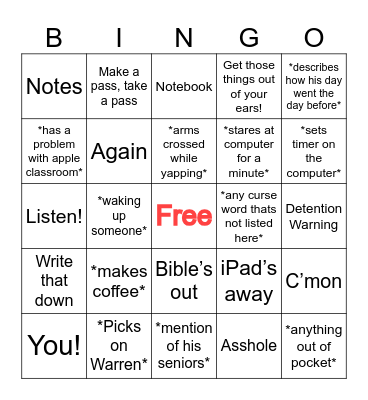 What will Kopy say/do? Bingo Card