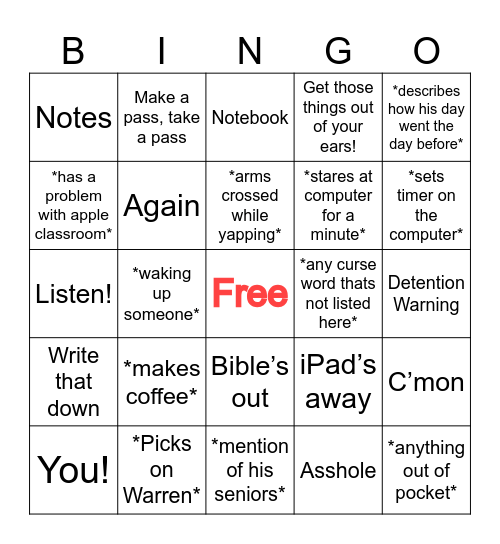 What will Kopy say/do? Bingo Card