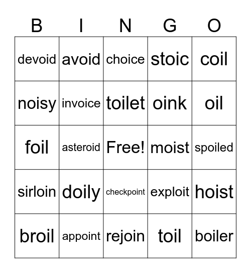 OI Bingo Card