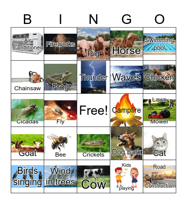 Spring Sounds Bingo Card