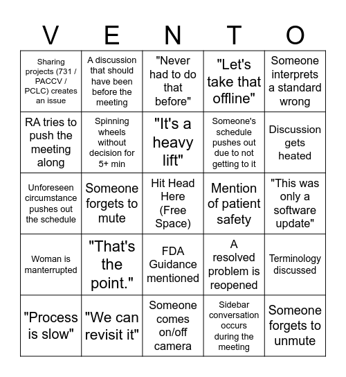731 Bingo Card