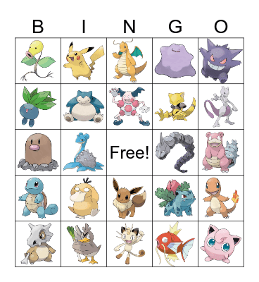 Pokemon 2026 Bingo Card