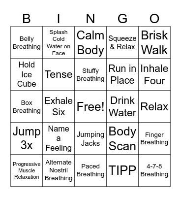 TIPP SKILLS Bingo Card
