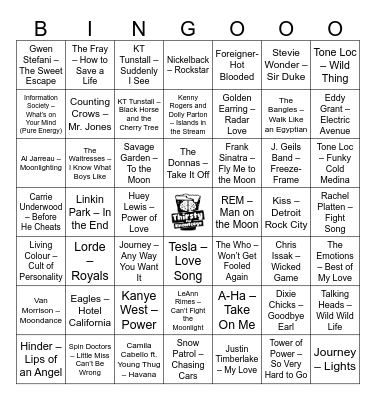 Thirsty For Knowledge Music Bingo Card