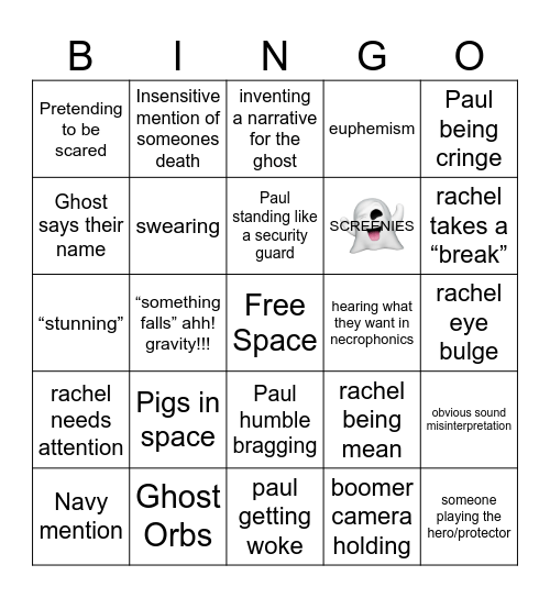 RGH BINGO Card