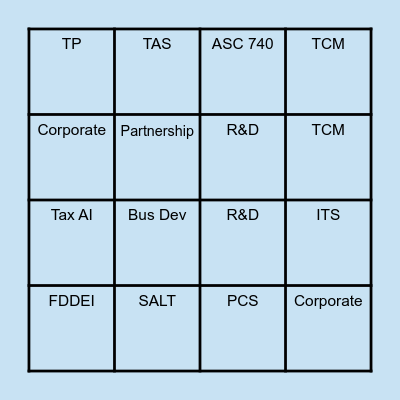 ROLODEX Bingo Card