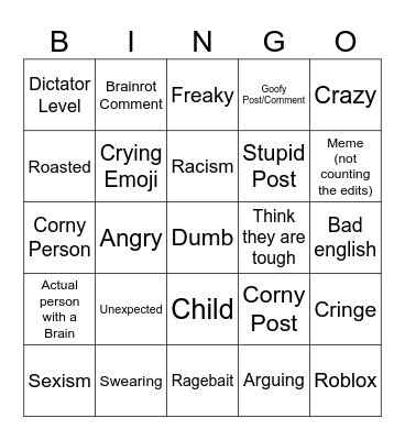 Mando Bingo Card