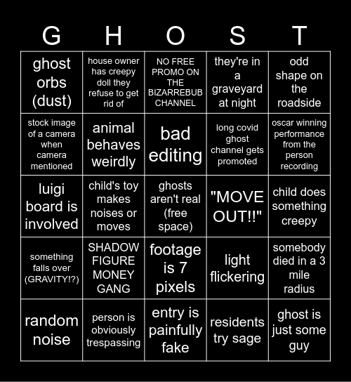 bizarre bub bingo Card