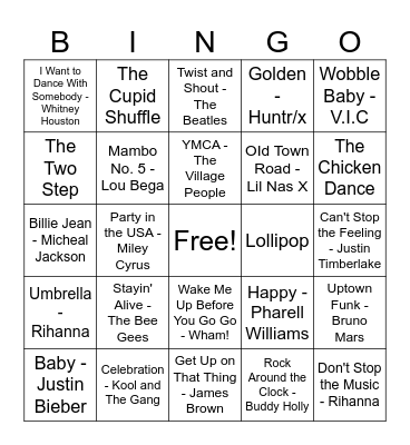 Goodwill Life Skills Song Bingo (March 2025) Bingo Card