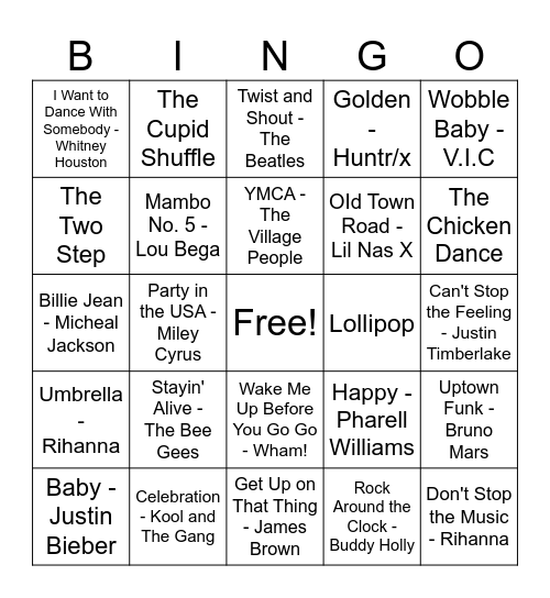 Goodwill Life Skills Song Bingo (March 2025) Bingo Card