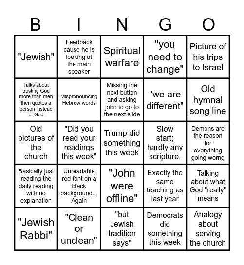Freedom Bible Bingo "Alvin edition" Bingo Card