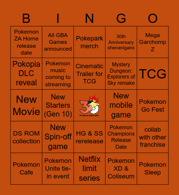 Pokemon Day 2026 Bingo Card